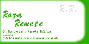 roza remete business card